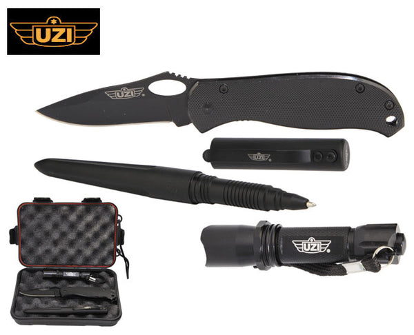 UZI GIFT BOX COLTELLO, PENNA TATTICA E TORCIA - Nuova Sartore